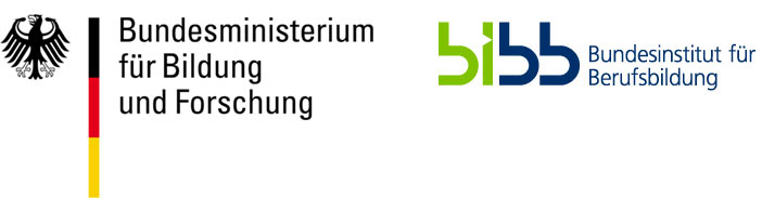 Logo Bildungsministerium und vom Bundesinstitut für Berufsbildung