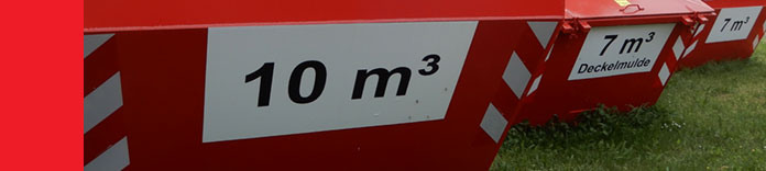 Drei Container, 10 m³ und 7 m³